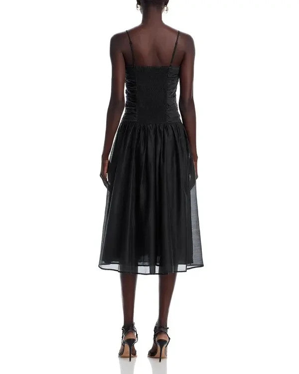 AQUA Ruched Maxi Dress MSRP $118