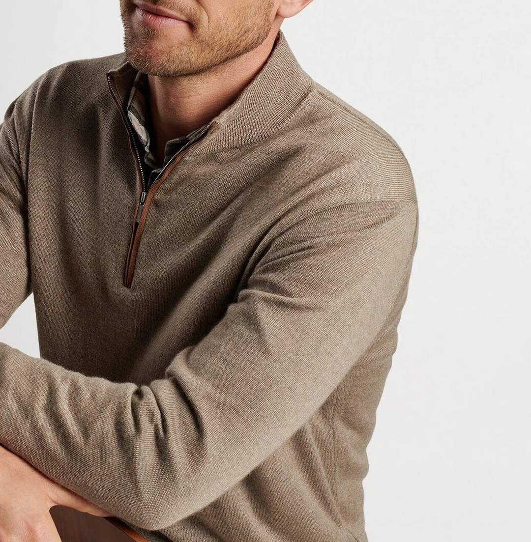 Peter Millar Crown Autumn Crest Quarter Zip Sweater MSRP $250
