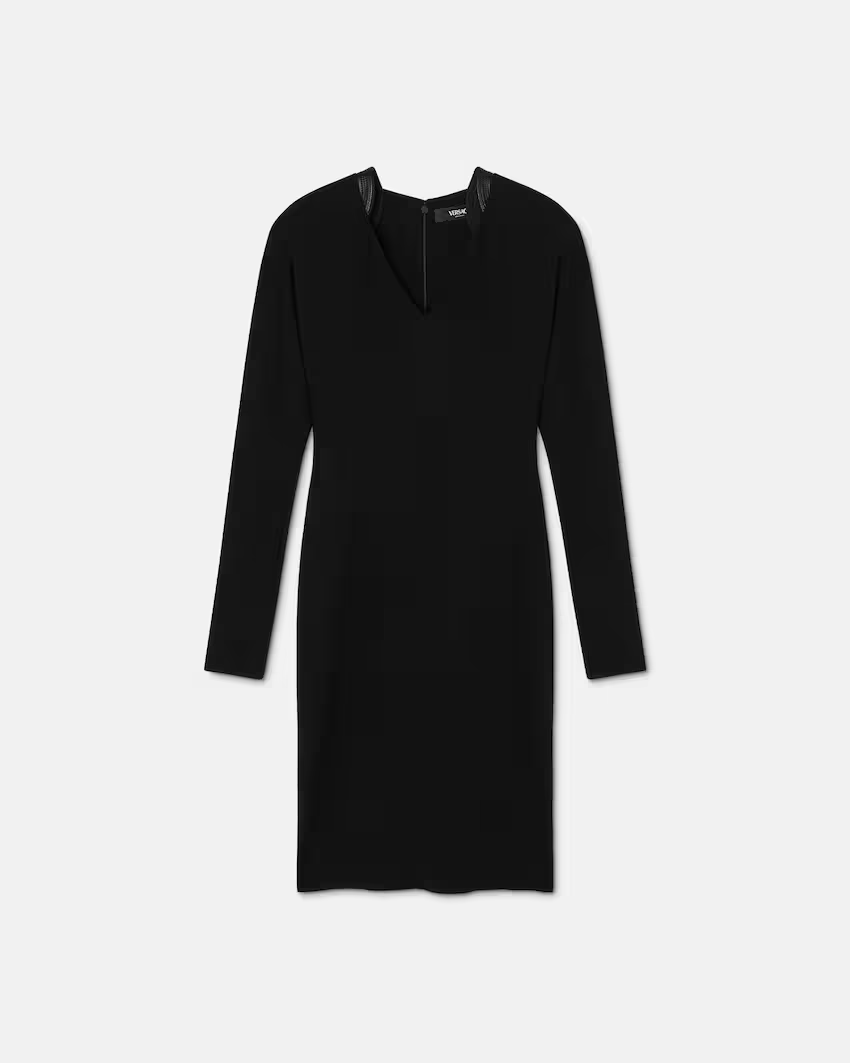 Versace Stretch Crêpe Jersey Midi Size 46 Dress MSRP $3190