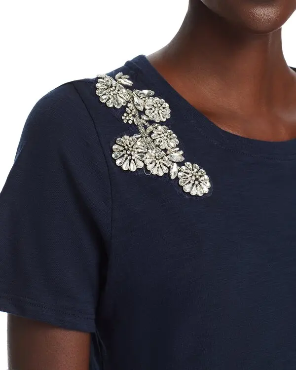 Cinq a Sept Crystal Chrysanthemum Tee MSRP $265