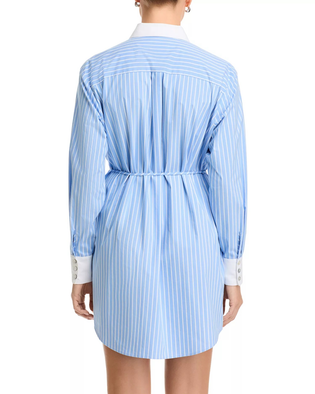 Cinq à Sept Debbie Embellished Striped Shirt Dress MSRP $425
