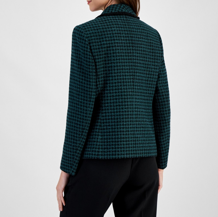 Kasper Women's Tweed Faux Double-Breasted Jacket MSRP $139