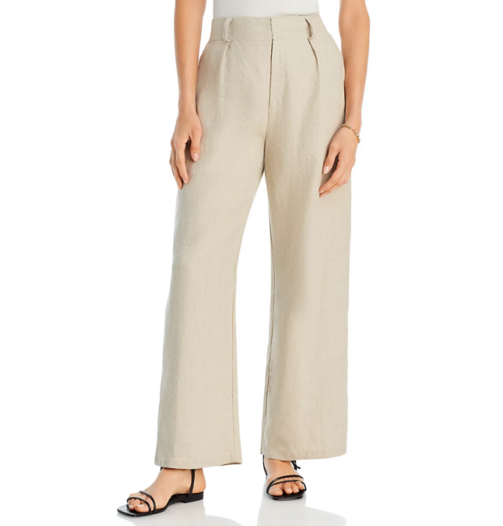Faithfull the Brand Ida Pleated Linen Pants MSRP $239