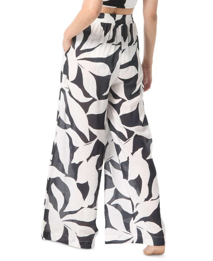 Vince Camuto Printed Wide-Leg Cover-up Pants MSRP $138