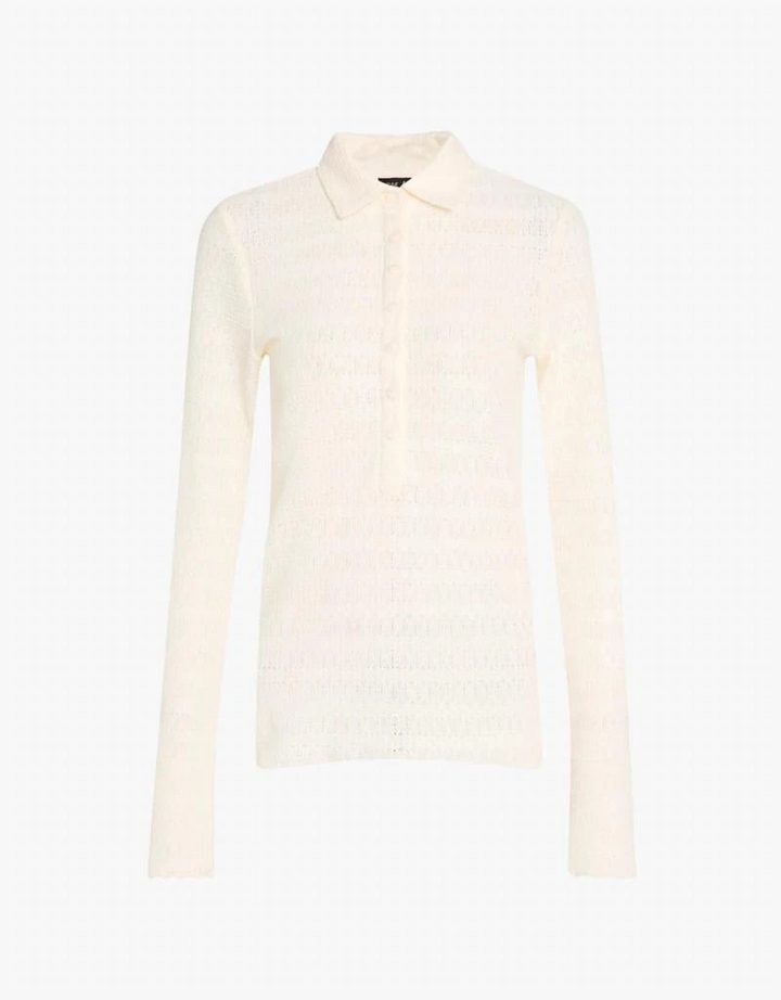 Rag & Bone Julia Long Sleeve Polo MSRP $228