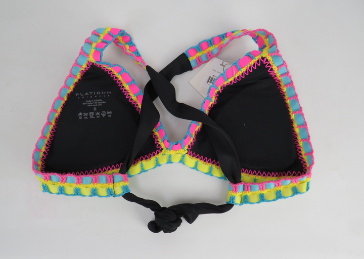 Platinum Crochet Trim Bikini Top MSRP $92