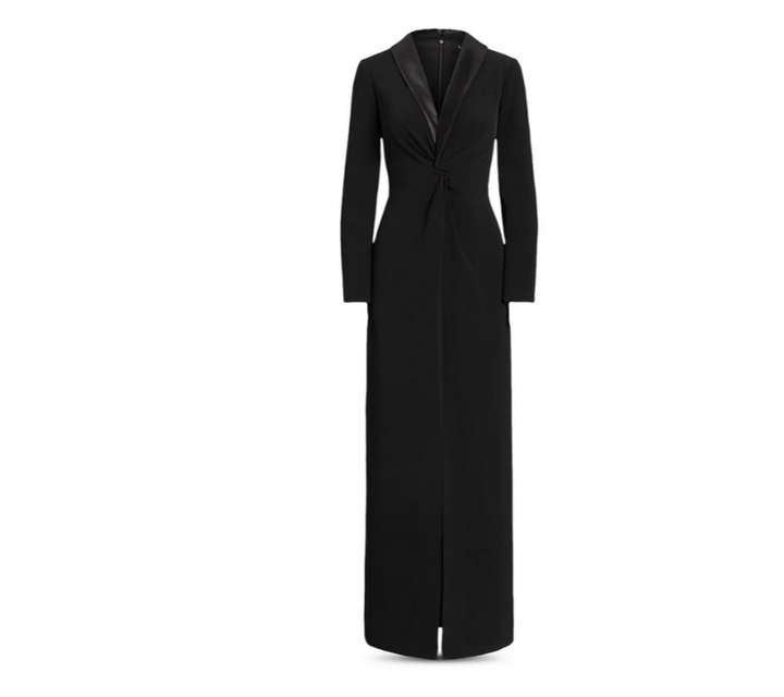 LAUREN Ralph Lauren Tuxedo Style Column Gown MSRP $345