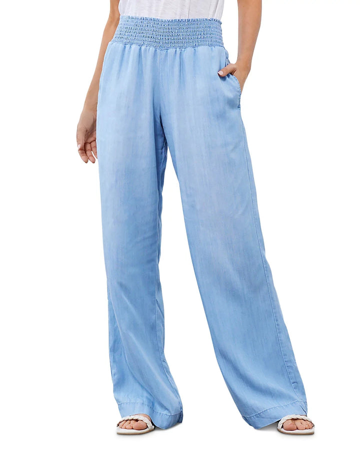 Bella Dahl Smocked Waist Wide Leg Pants MSRP $150