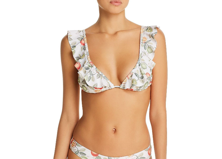 MINKPINK Valencia Frill Triangle Bikini Top $49
