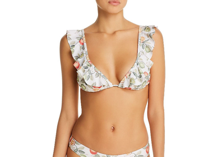 MINKPINK Valencia Frill Triangle Bikini Top $49