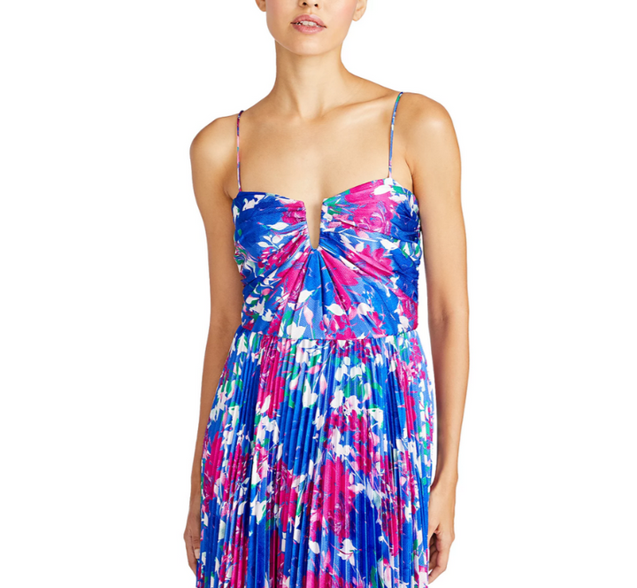 ML Monique Lhuillier Evelyn Satin Long Dress MSRP $645
