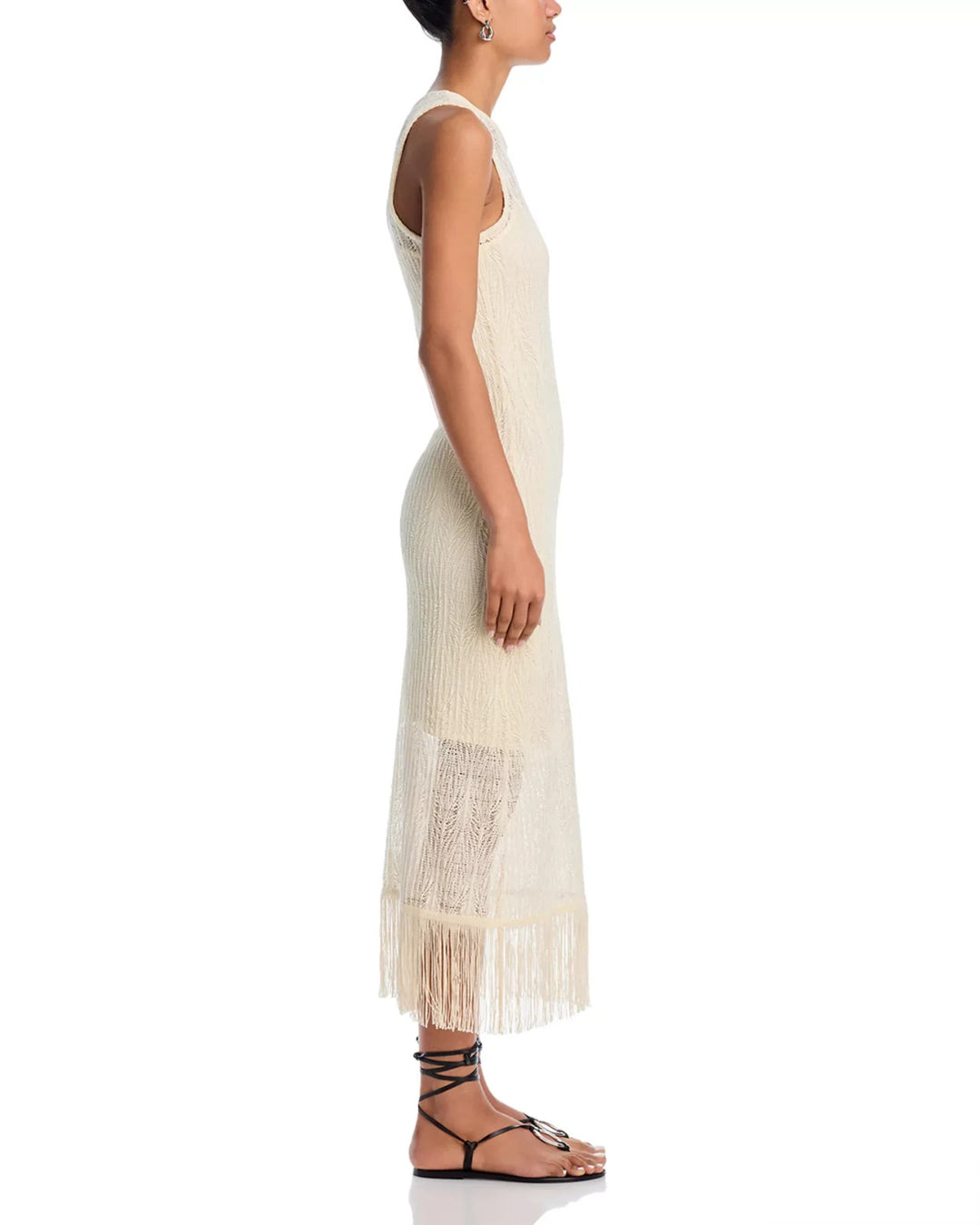 Palmacea Amber Fringe Hem Swim Cover-Up Dress MSRP $175