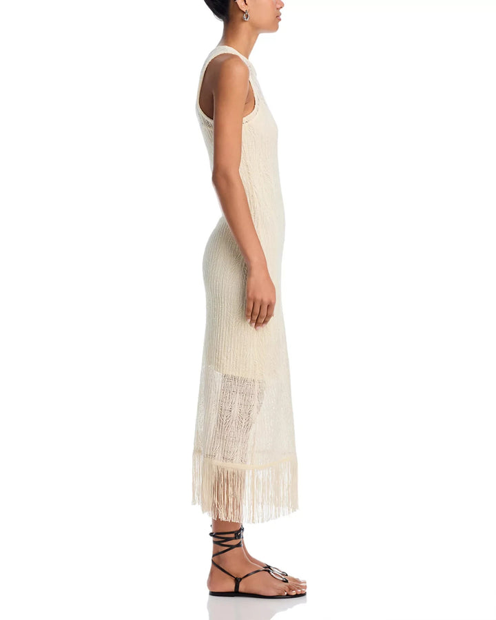 Palmacea Amber Fringe Hem Swim Cover-Up Dress MSRP $175