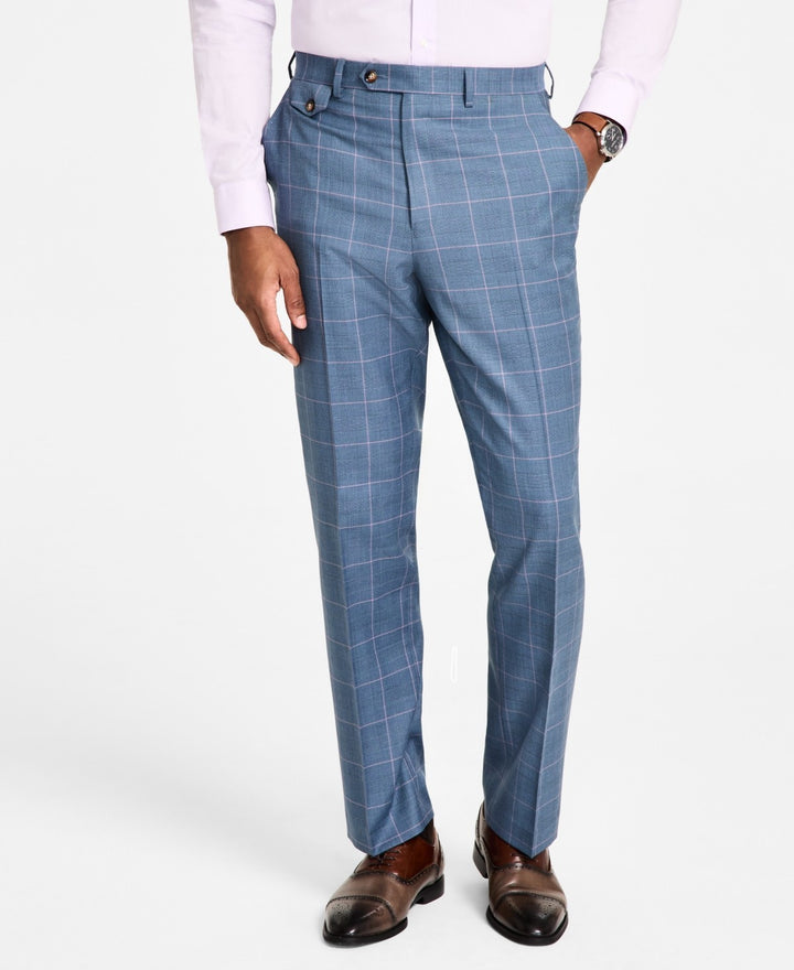 Tayion Collection Men's Classic-Fit Plaid Suit Pants MSRP $135