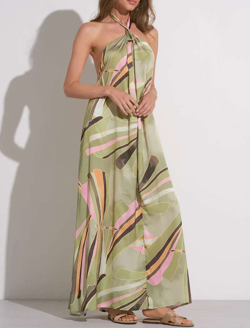 Elan Halter Maxi Dress MSRP $99