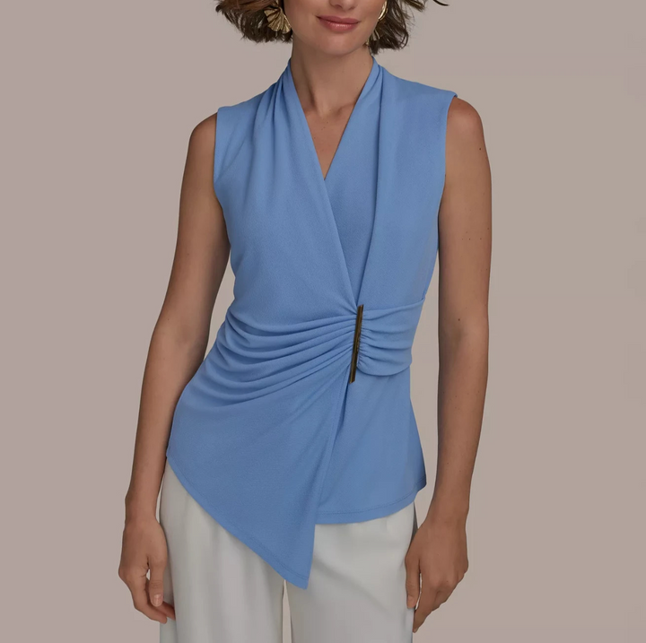 Donna Karan New York Women's Hardware-Trim Sleeveless Top MSRP $79