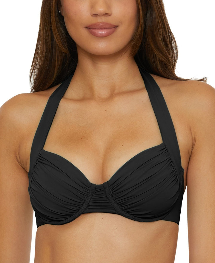 Becca Women's Ruched Underwire Bikini Top MSRP $88