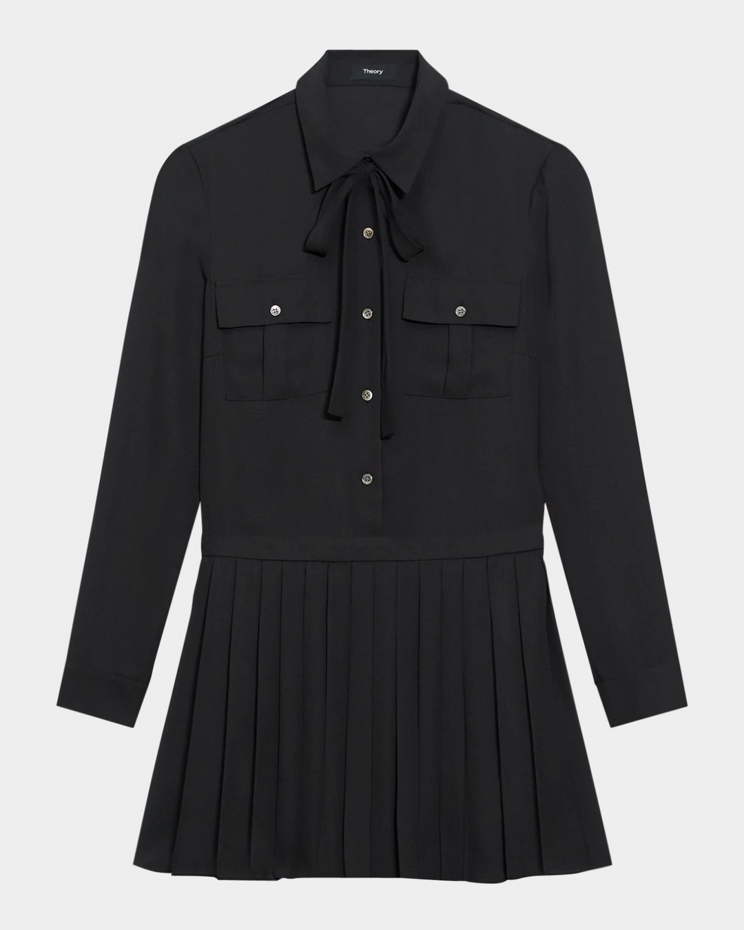 Theory Pleated Mini Shirtdress MSRP $395