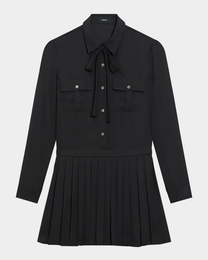Theory Pleated Mini Shirtdress MSRP $395