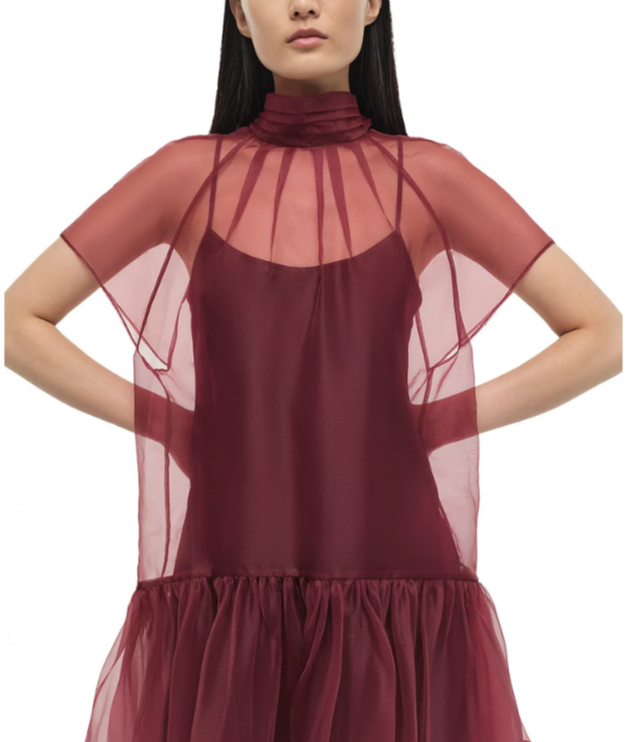 SIMKHAI Beaux Tiered Mini Dress MSRP $395