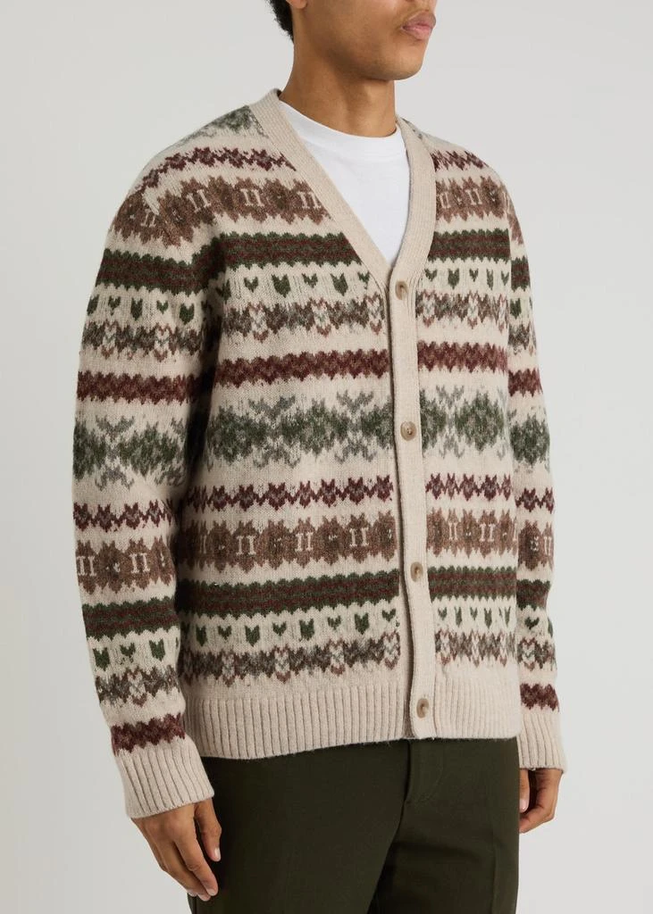 Les Deux Hordur Fair Isle Cardigan Sweater MSRP $249