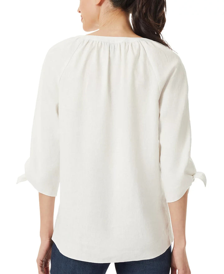 Jones New York 3/4-Sleeve Split-Neck Top MSRP $69