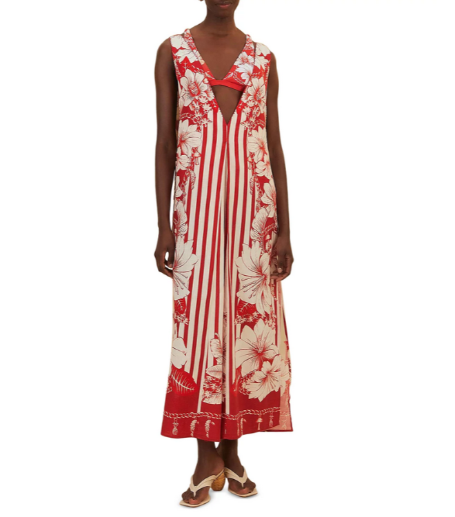 FARM Rio Floral Chains Cover-Up Dress MSRP $230