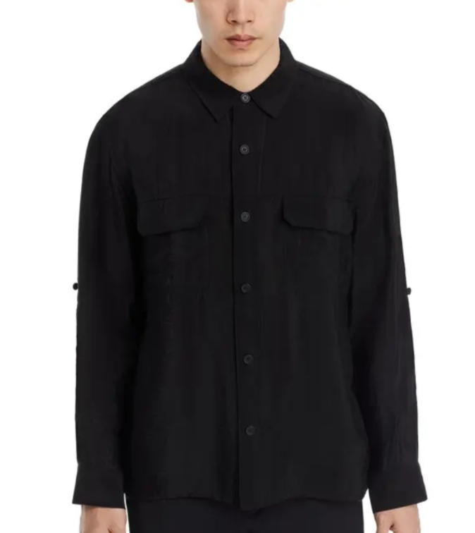 SIMKHAI Dennis Button Front Utility Shirt MSRP $395