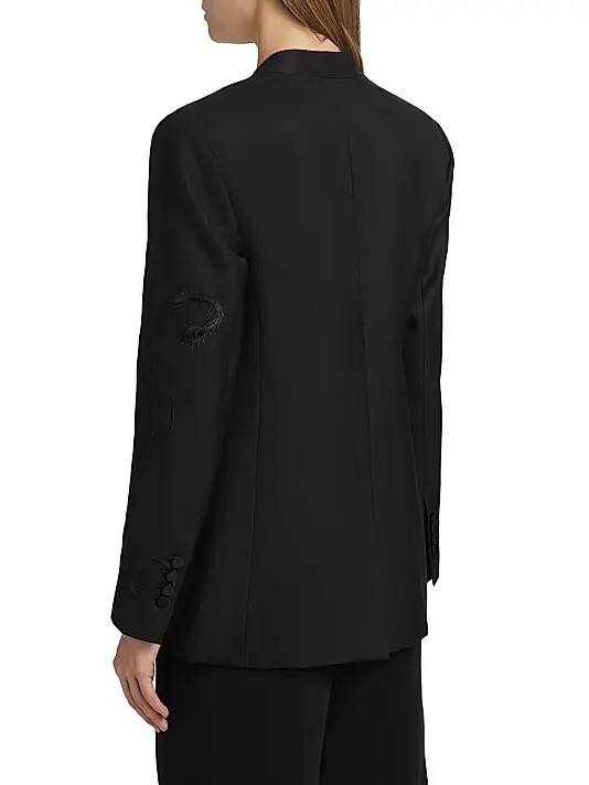 Kobi Halperin Sydney Embroidered Collarless Jacket MSRP $798