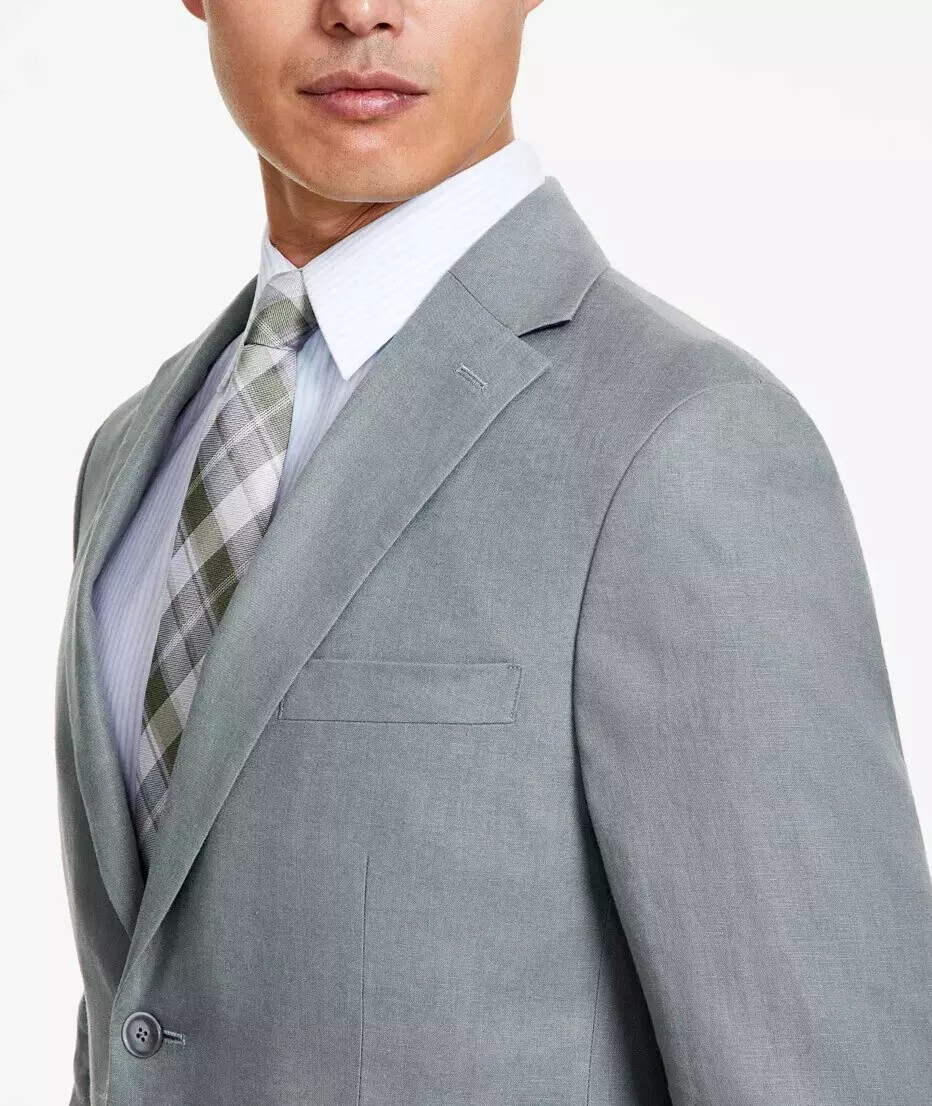 Tommy Hilfiger Men's Modern-Fit 100% Linen Sport Coat MSRP $295