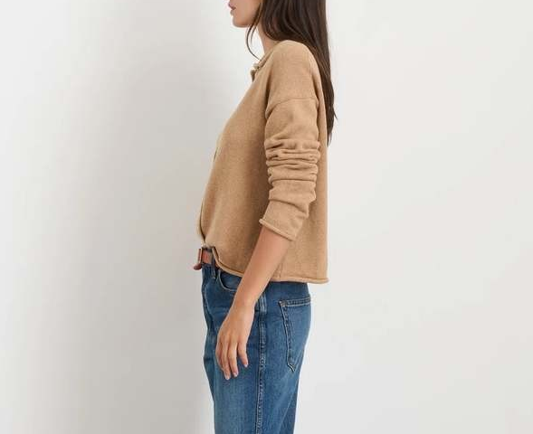 Alex Mill Taylor Rollneck Cardigan MSRP $165