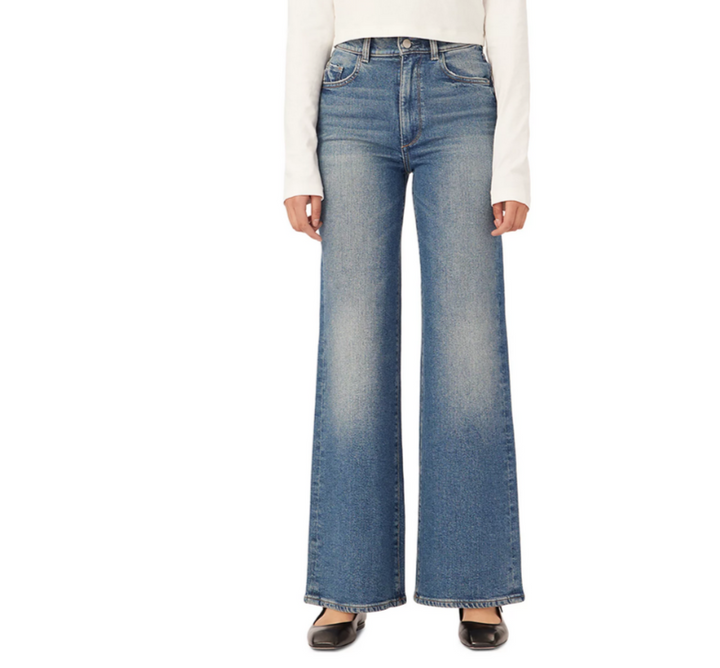 DL1961 Hepburn High Rise Wide Leg Jeans MSRP $219