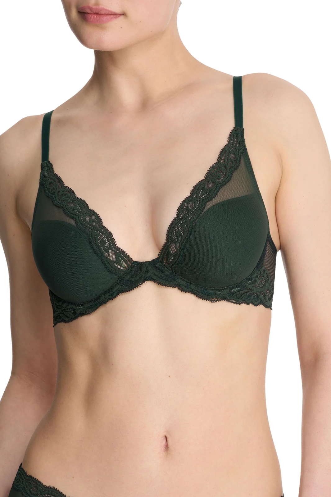 Natori Women's Feathers Plunge T-Shirt Bra MSRP $68