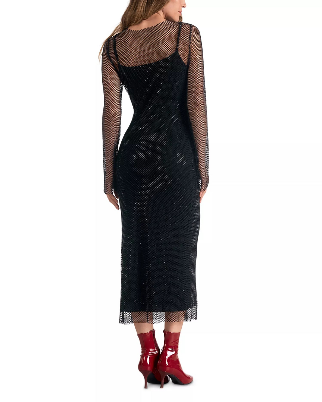 Elan Long Sheer Sleeve Maxi Dress MSRP $195