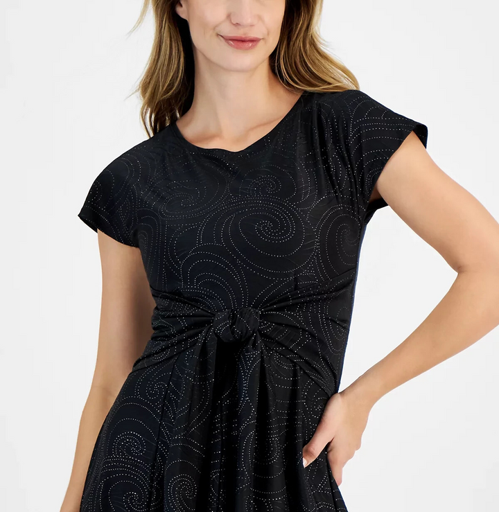 Robbie Bee Tie-Front High-Low A-Line Dress MSRP $79