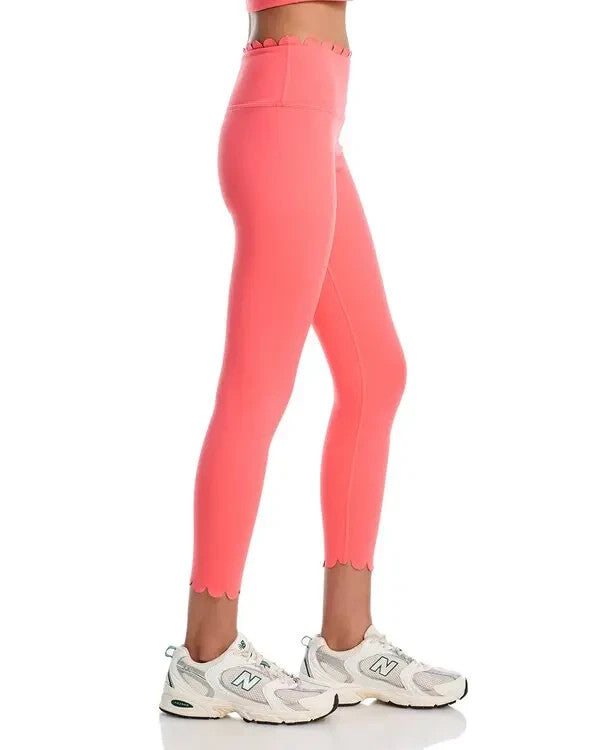 Aqua High Rise 7/8 Scalloped Leggings MSRP $78