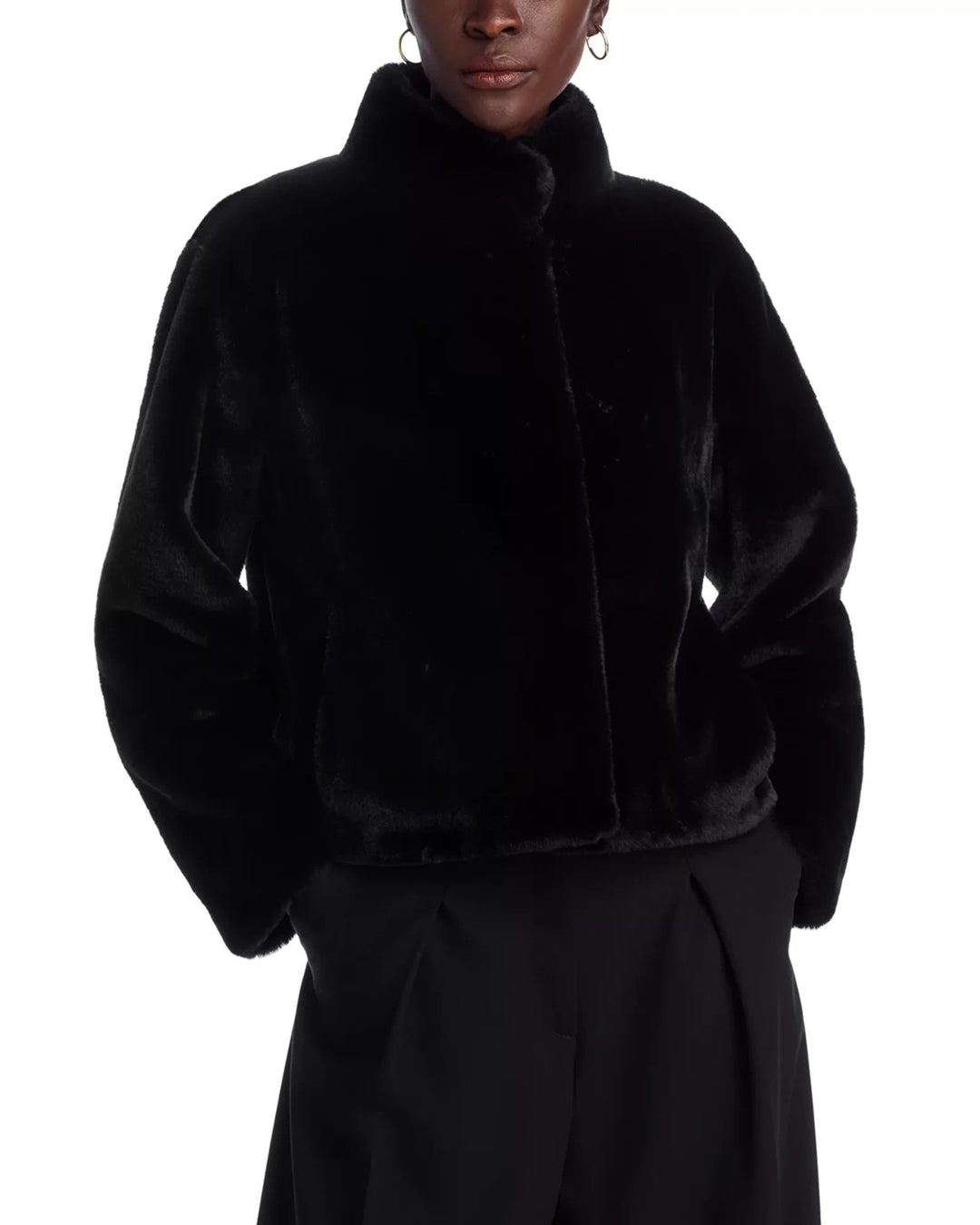 Velvet by Graham & Spencer Faux Fur Snap Front Jacket MSRP $299