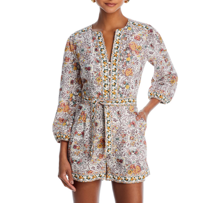 PAIGE Puglia Belted Romper MSRP $279