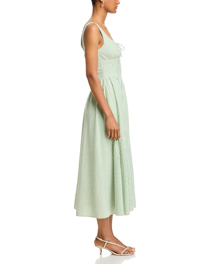 Moon River Corset Poplin Midi Dress MSRP $108
