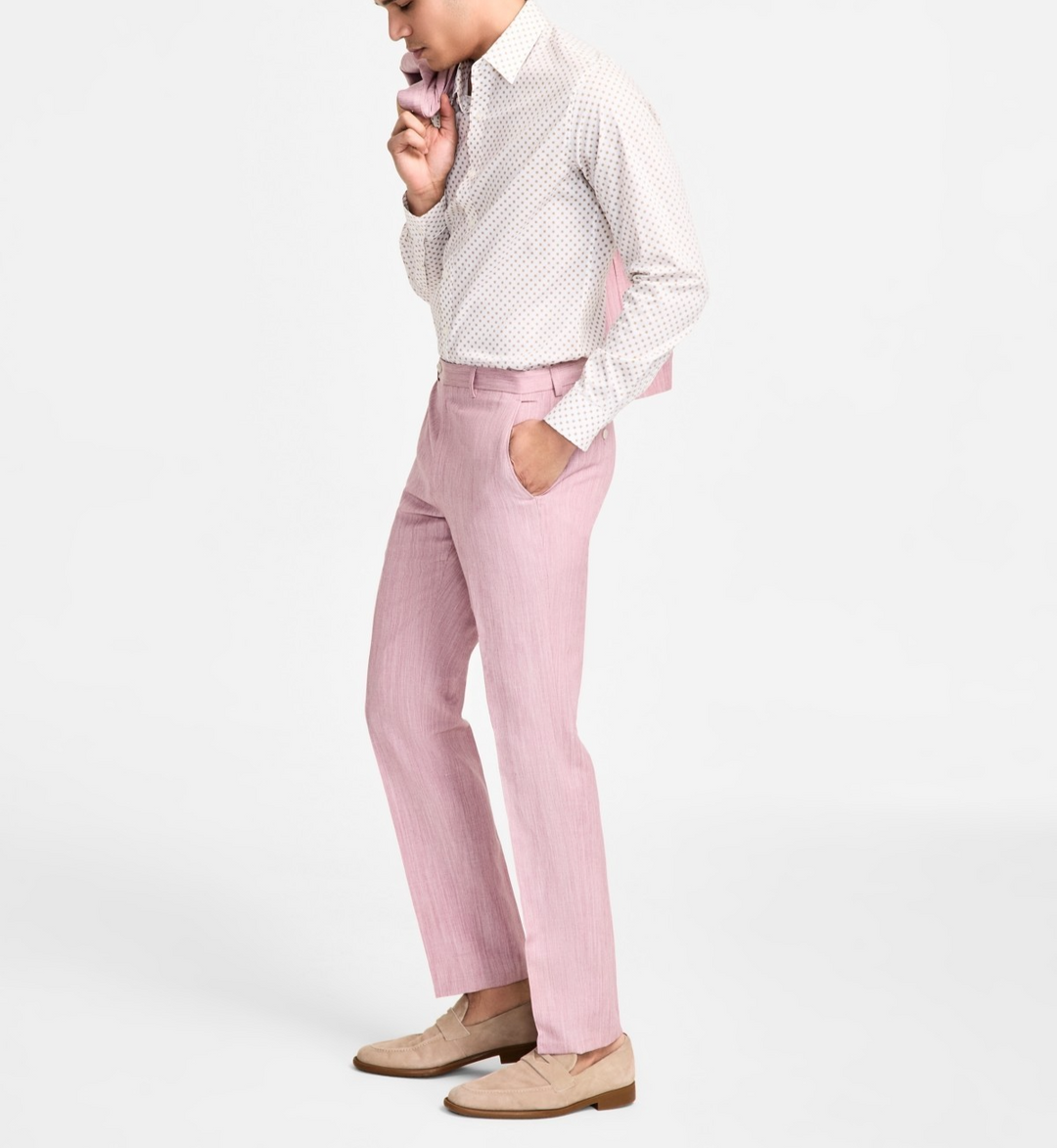 Michael Kors Men's Classic Fit Pink Suit Separates Pant MSRP $135
