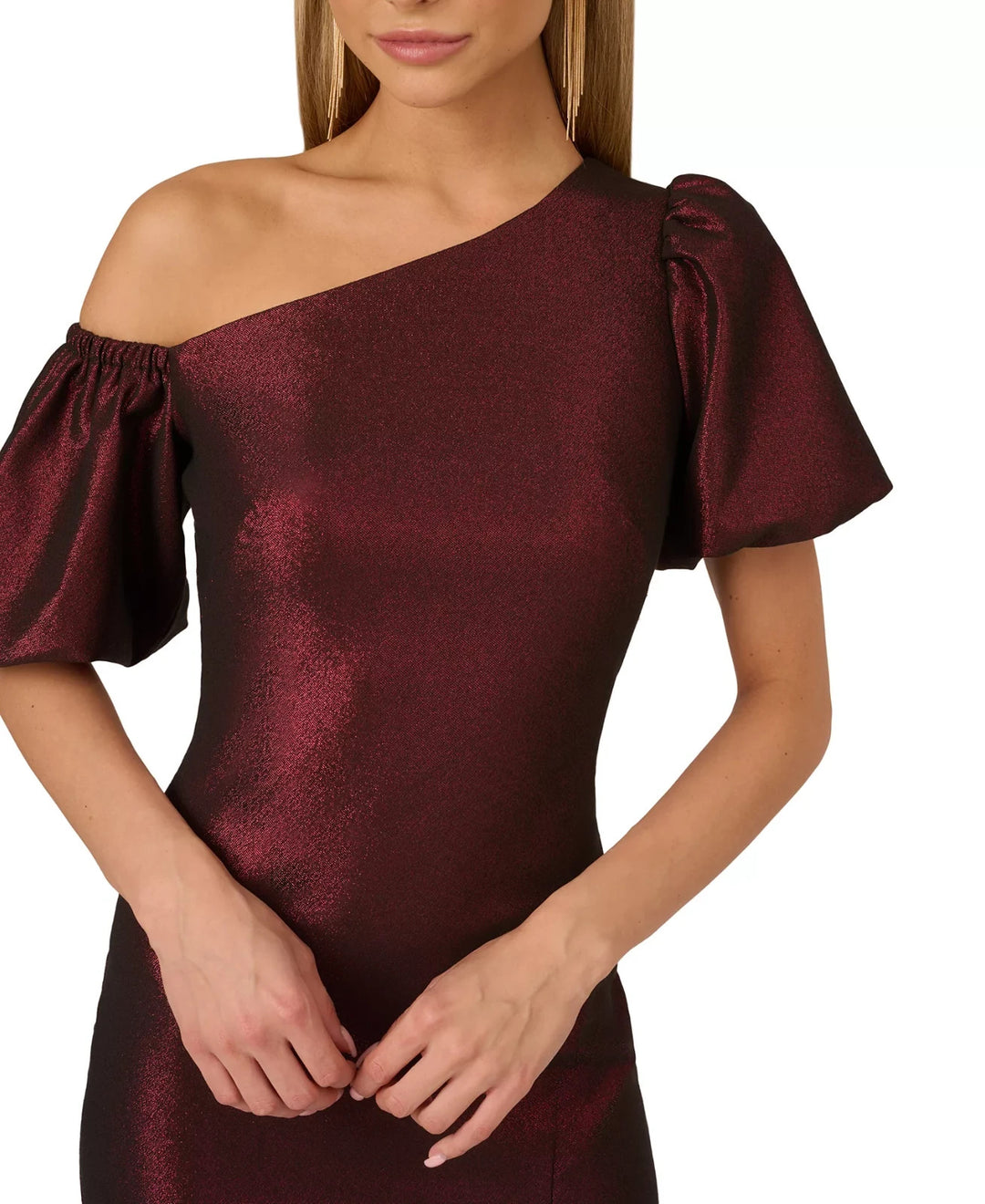 Adrianna Papell Women's Metallic-Sheen Sheath Dress MSRP $195
