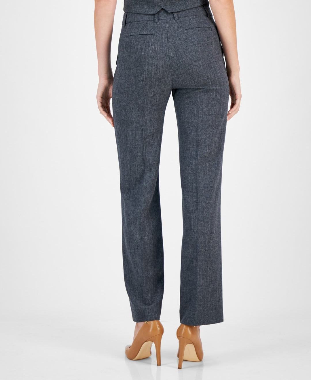 Anne Klein High-Rise Straight-Leg Pants MSRP $99