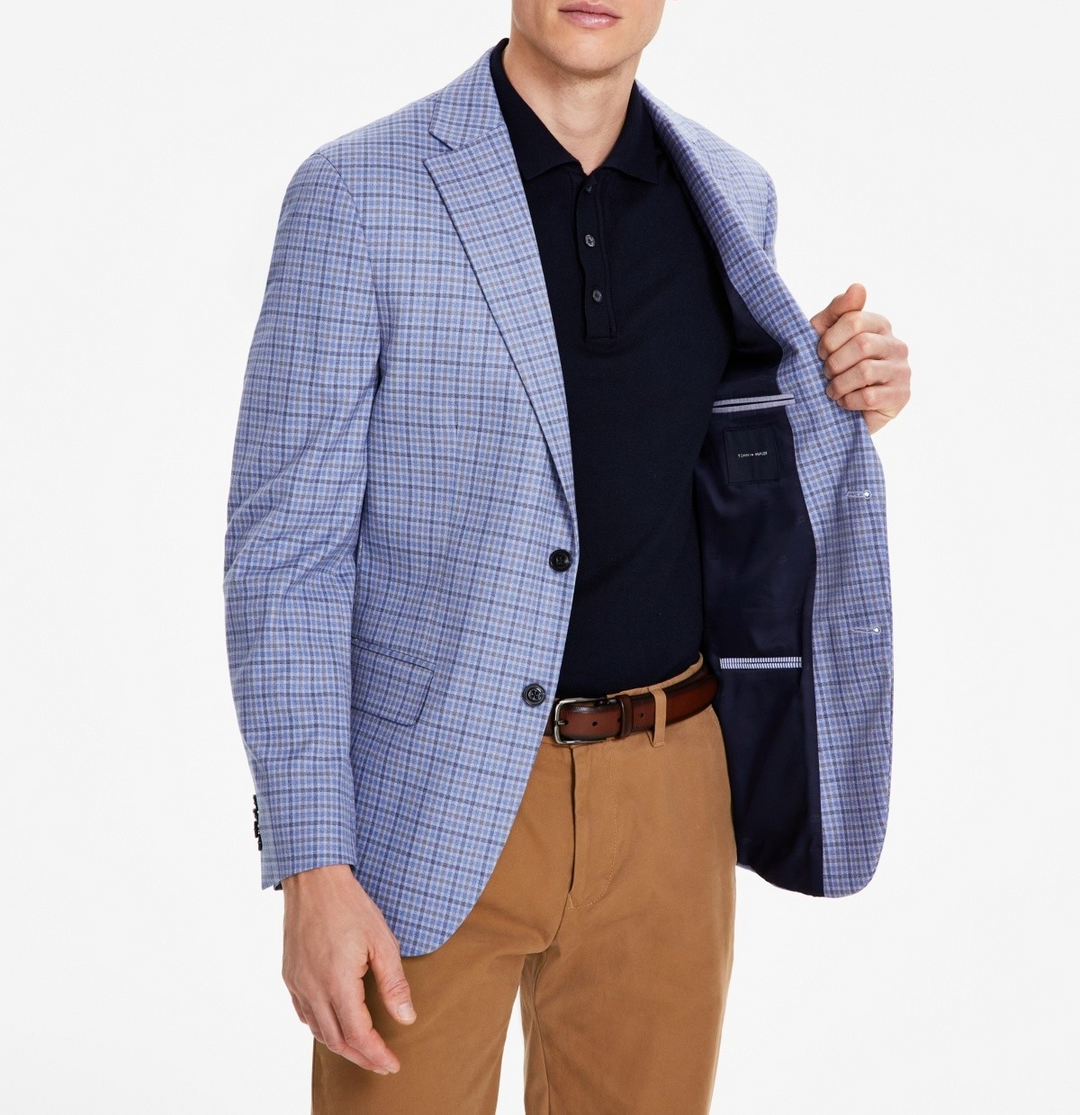 Tommy Hilfiger Men's Modern-Fit Check Sport Coat