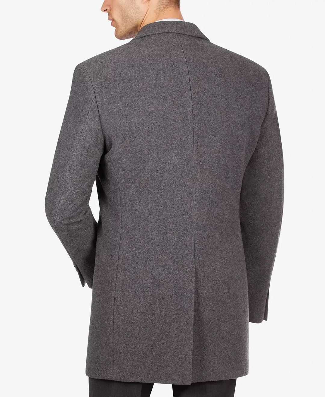 Calvin Klein Men's Prosper Wool-Blend Slim Fit Overcoat MSRP $395