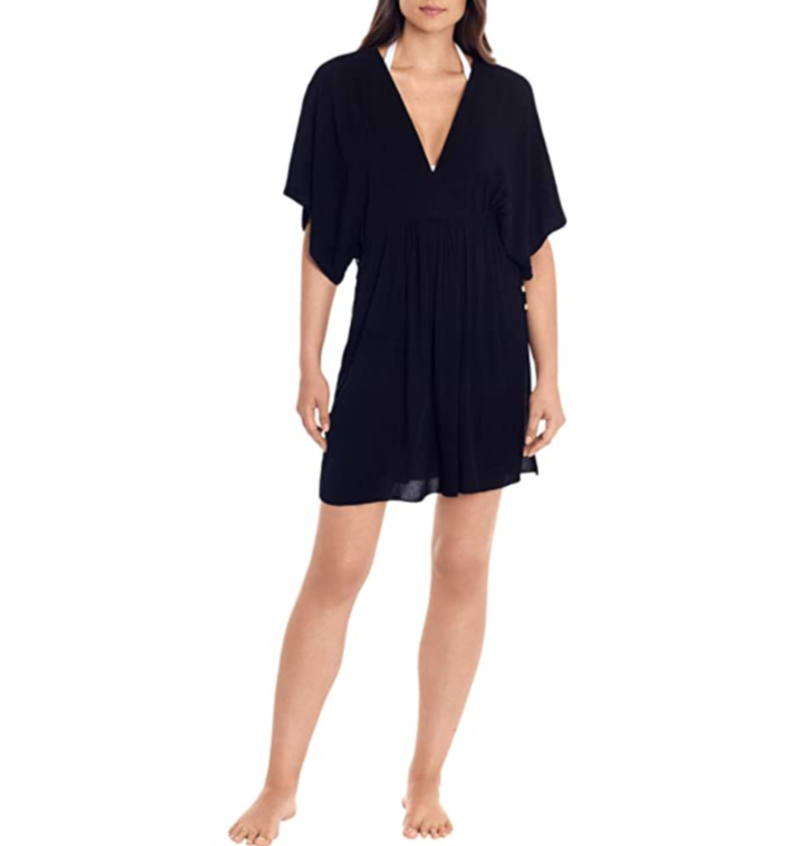 Lauren Ralph Lauren Lauren Crinkle Rayon Tunic Cover-Up MSRP $115