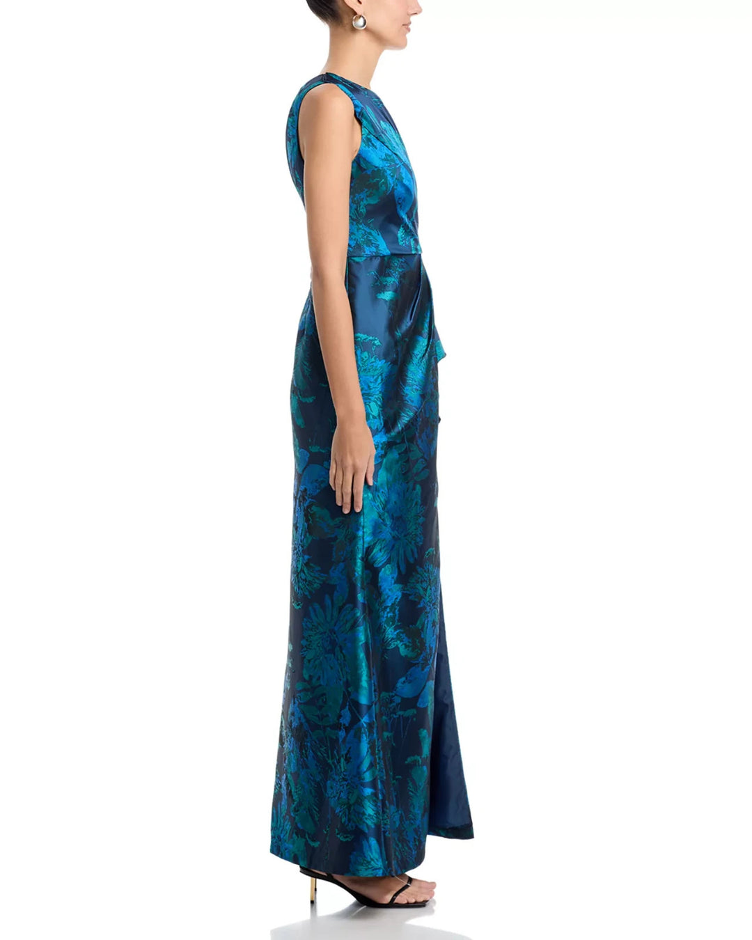 Adrianna Papell One Shoulder Jacquard Gown MSRP $269