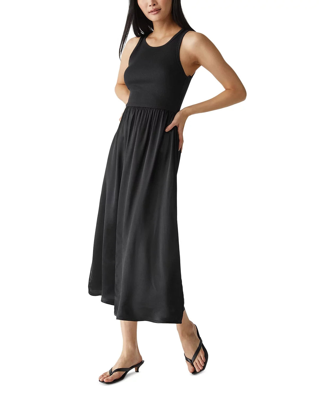 Michael Stars Bridgette Mixed Media Tank Dress MSRP $158