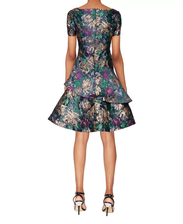 WHITE TIE by Shani Women's Printed Double-Tiered Fit & Flare Dress MSRP $179