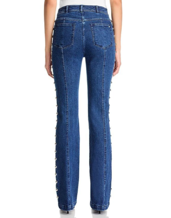 Cinq a Sept Shailene Studded High Rise Jeans MSRP $395