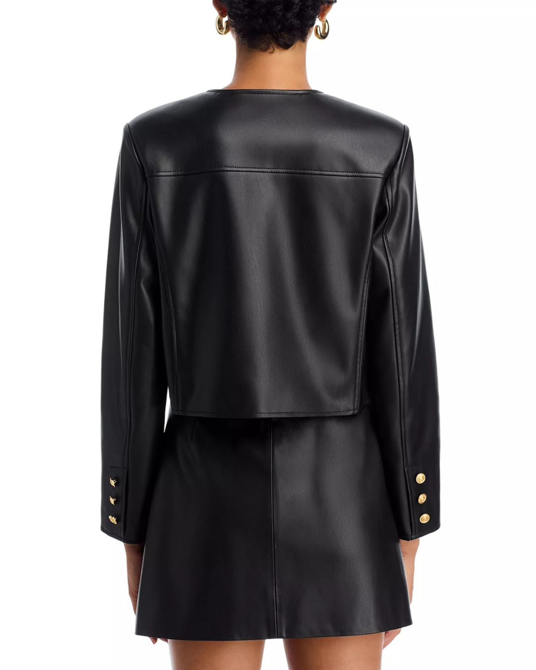 FRENCH CONNECTION Dessa Faux Leather Jacket MSRP $178